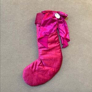 Anthropologie Velvet Pink Stocking NWT